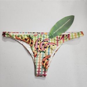 FARM RIO Banana Vichy Bikini Bottom Size Extra Large NWT